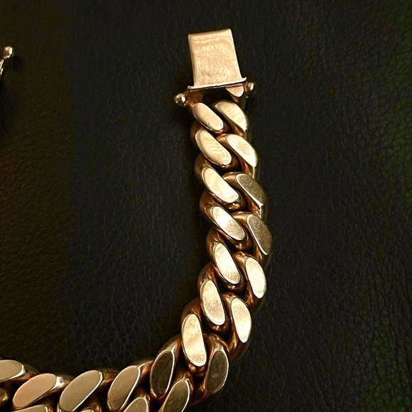 14K Gold Cuban 8” Bracelet 15.58 mm wide 155 grams - Picture 9 of 9